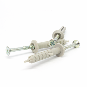 Распорный дюбель для быстрого монтажа 6х 40 бортик грибок 100 шт // НЕЙЛОН