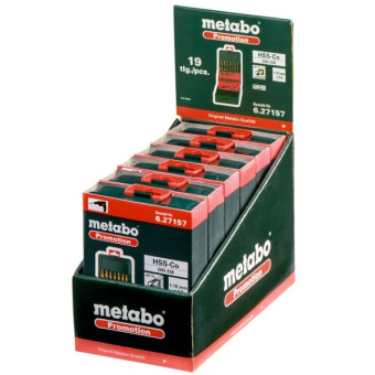Набір свердел по металу Metabo HSS-Co Promotion (1-10 мм, 19 шт.) (627157000)