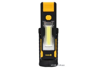 Ліхтар діодний VOREL, 3+1 Вт, 220/70 лм, живлення- 3ААА х 1.5 В, 180х 55х 30 мм, гак, магніт [24/48]