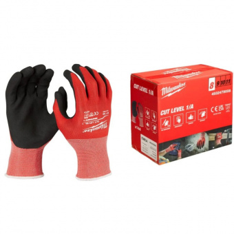 MILWAUKEE Перчатки с уровнем сопротивления порезам 1, размер M/8 (Многоштучная упаковка - 144 пары) 