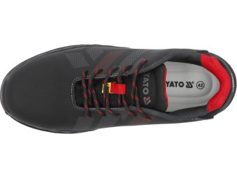 Туфлі робочі з синтетичної шкіри YATO PLATO S3S, розм. 43, з поліуретано-кевларовою підошвою [10]