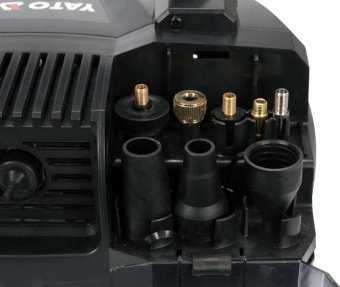 YATO Компресор акумуляторний YATO 36 В (2х18В), 800 Вт,тиск ≤ 8 Bar, под.повітря-98 л/хв, ресивер-6 