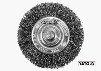 YATO Щітка зачисна дискова з нержавіючої сталі до дрилі YATO: Ø=50мм, шпиндель Ø=6мм, 4500 об/хв  | 