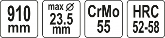 YATO Ножиці для кабелю YATO Ø= 23,5 мм, макс. переріз S= 450 мм², l= 900 мм  | YT-18617