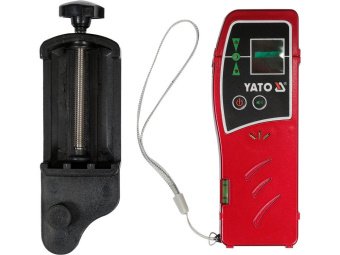 Приймач з тримачем лазерного зеленого променя YATO діап. 1-70 м, живлен.- батарея 9 В 6LF22 [50]