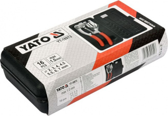 YATO Кліщі для проколювання отворів YATO в листов. металі ≤ 1 мм, 14 насадок Ø= 2-7 мм, 16 шт + кейс