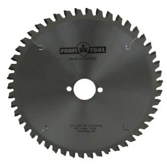 Диск пильный по дереву 210х2.8х1.8х30 мм, Z=48, форма зуба Wneg (ATBneg), поперечный рез PROFITOOL
