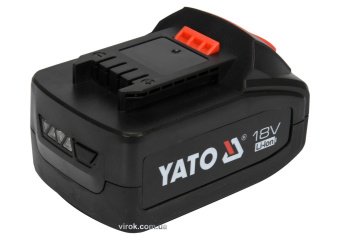 YATO Акумулятор Li-Ion YATO : 18 В, 3.0 А/Год, тривалість заряджання- 1,5 год  | YT-82843