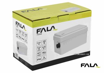 Помпа до каналізаційних стоків душа і вмивальника мережева FALA: P=250Вт, на висоту 4м, Q=80л/хв [4]