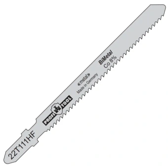 Полотно для лобзиковых пил по металлу PROFITOOL ( ПРОФИТУЛ ) T111HF 50/75х8х1.00 мм. 12 зуб/дюйм