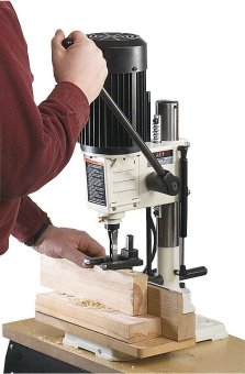 Довбально-пазувальний верстат по дереву JET JBM-5 : 230В 0,7(0,4)Вт патрон/різ Ø≤ 10/l= 14мм хід-120