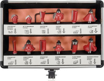 YATO Фрези по дереву YATO : зі шпинделем Ø8 мм, 12 шт  | YT-68005