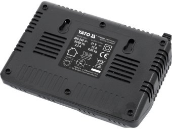 Зарядний пристрій розумний з охолодженням швидк YATO для акумул. Li-Ion 18 В, 12 А від мережі 230 B