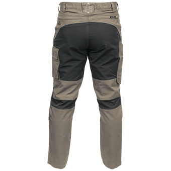 Штани робочі 4-WAY стреч SERWAL хакі-чорні YATO розм S/ 80-86 см, ріст- 166-176 см, 11 кишень [10]