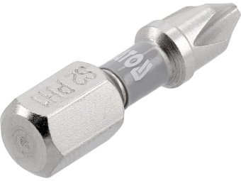 Насадка викруткова YATO PH1 х 25мм. HEX 1/4", покрита нікелем, 2шт.[10]