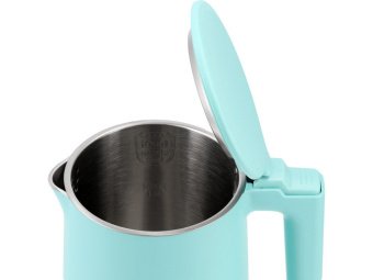 Електрочайник з термостатом з нержавіючої сталі LUND 1,5 л бірюзовий, 2200 Вт, живл від мережі 230 В