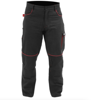 YATO Штани робочі COMFY YATO розмір XL, чорно-червоні, 7 кишень, 100% бавовна  | YT-79244