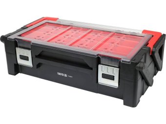 Ящик складний пластиковий YATO з 21 коміркою, 560x 305x 165 мм [3]
