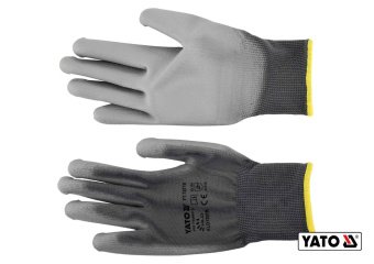 YATO Рукавиці робочі нейлонові YATO сірі, розмір 9  | YT-74719