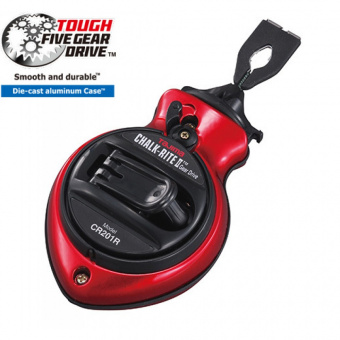 TAJIMA Шнур разметочный Chalk-Rite "Gear Drive", 5 к 1, 25 м, алюминиевый корпус, линия 1 мм