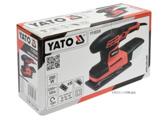 YATO Вибрационная плоскошлифовальная машинка YATO YT-82230