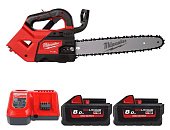 MILWAUKEE Аккумуляторная цепная пила с верхней рукояткой шина 35 см M18 FTHCHS35-802 EU | 4933479589