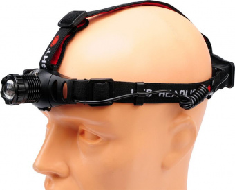 YATO Ліхтар діодний 3 Вт водонепроникний YATO на чоло на батарейки 3х ААА, 3 режими світла,  | YT-08