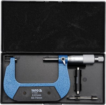 YATO Мікрометр YATO з точністю 0.01 мм в діапазоні 50 - 75 мм  | YT-72302