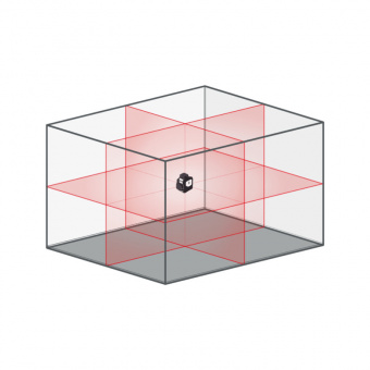 My Tools 144-3R-360-T Рівень лазерний 3D-Mark 1H/2V/360-50, червоний з адаптером 149-A360 та кейсом 