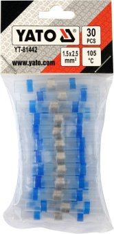 YATO Кембрики термоусадні при t≤ 105°C з припоєм YATO : для провідників 1.5-2.5 мм², 30 шт  | YT-814
