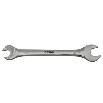 Ключ ріжковий двосторонній Cr-V 14х15мм Berg | 48-107