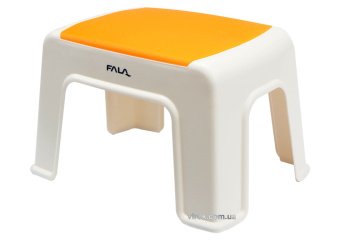 VOREL Табурет пластиковий з оранжевою площиною, 30 х 20 х 21 см  | 75916