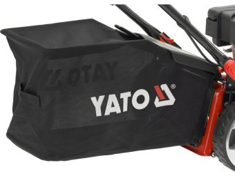 Газонокосарка бензинова YATO з приводом : 1,9кВт,  ширина різання: Ø= 41см, травозбірник- 40л