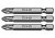 STHOR Насадка викруткова : Pozidriv PZ2 x 50 мм, HEX 1/4", Cr-V, 3 шт (DW) | 65476