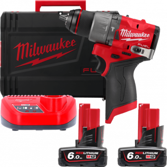 MILWAUKEE Акк. ударная дрель шуруповерт M12 FPD2-602X (45 Нм) | 4933479870