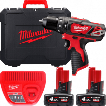 MILWAUKEE Аккумуляторная дрель-шуруповерт, крут. мом. 38 Нм, M12 BPD-402C 4933441935 | 4933441935