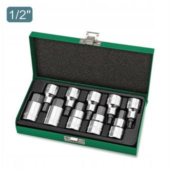 Набор головок-бит шестигранник TOPTUL 1/2" Н4-Н19 GAAD1007