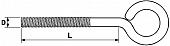 Винт-крюк O с метрической резьбой  6х70 (упаковка 10 шт.)