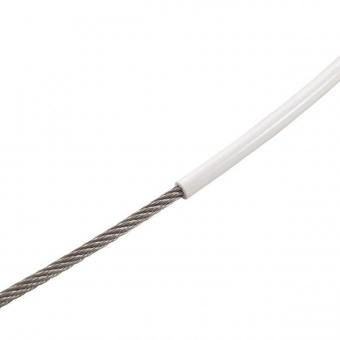 Трос нержавеющий 7X7 в белой ПВХ оболочке 5/7 мм A4