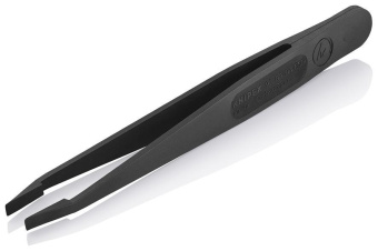 KNIPEX Пинцет для прецизионных работ пластик ESD, black 04 | 92 09 04 ESD