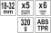 YATO Вішалка для присадибного інвентара YATO, 6 гаків і 5 комірок з діапаз.- 18х 32 мм  | YT-87650
