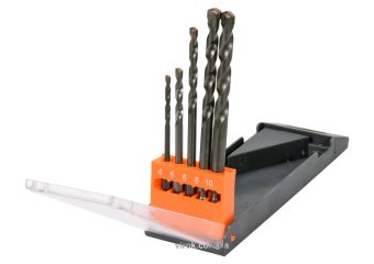 STHOR Набір свердл універсальних : YG6X, з 6-гран. хвостовиком-1/4", Ø= 4, 5, 6, 8, 10 мм, 5 шт  | 2