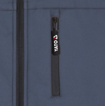 YATO Куртка робоча SOFTSHELL YATO розмір S, чорно-темно-сіра, 3 кишені, 96% поліестер і 4% спандекс 