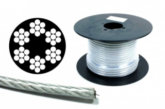 Трос в полиэт. оплетке 2-3 мм DIN 3055 (6x7) ЦБ