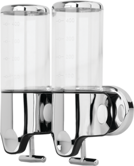 Дозатор рідкого мила настінний FALA  500 мл, з ПВХ, хромований, 241x100x122 мм [24]