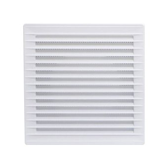 Решітка вентиляційна 172х172 мм, розємна, з пласт. сіткою, нахилені жалюзі, фланець d 125 мм Air