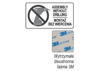 FALA Гачок одинарний, прямий для санвузлів приклейовальний на 2-сторонньому скотчі 3М; 45х45х30 мм |