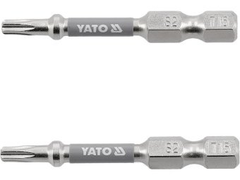 Насадка викруткова YATO TORX T15 х 50 мм. HEX 1/4", покрита нікелем, 2 шт.[10]