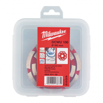MILWAUKEE Чашка алмазна шліфувальнаDCWU 100, Ø100мм | 4932451185