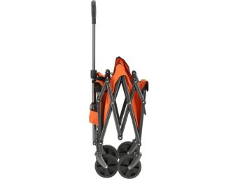 Візок присадибний розкладний на 4 колесах FLO з поворот важілем, ємність- 68х 39х 26см, навант- 70кг